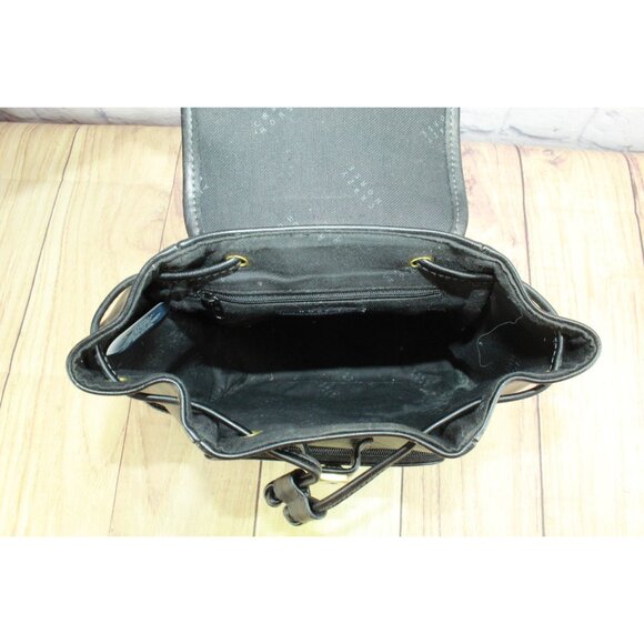 Vintage Crazy Horse Liz Claiborne Black Leather Backpack main image 8
